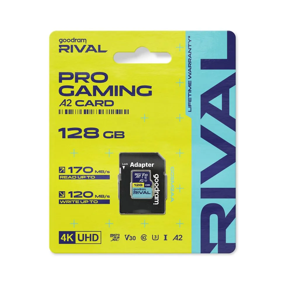 GOODRAM RIVAL Memory card microSD 128GB 100MB/s class 10 UHS-I V30 A2 with adapter SD