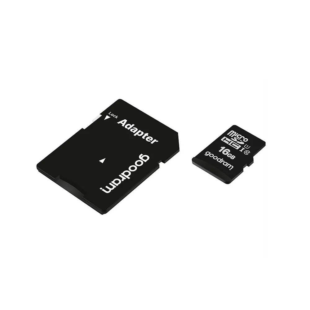 SPEICHERKARTE GOODRAM microSD 16GB Class 10 UHS I 100MB/s mit Adapter SD
