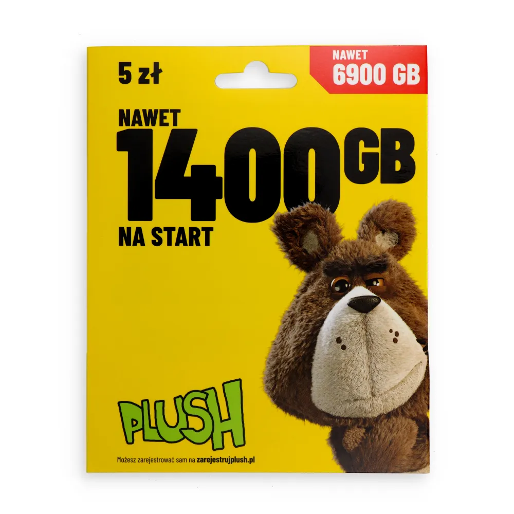 Starter card PLUSH 5 zl Internet Kompleksowy Bis