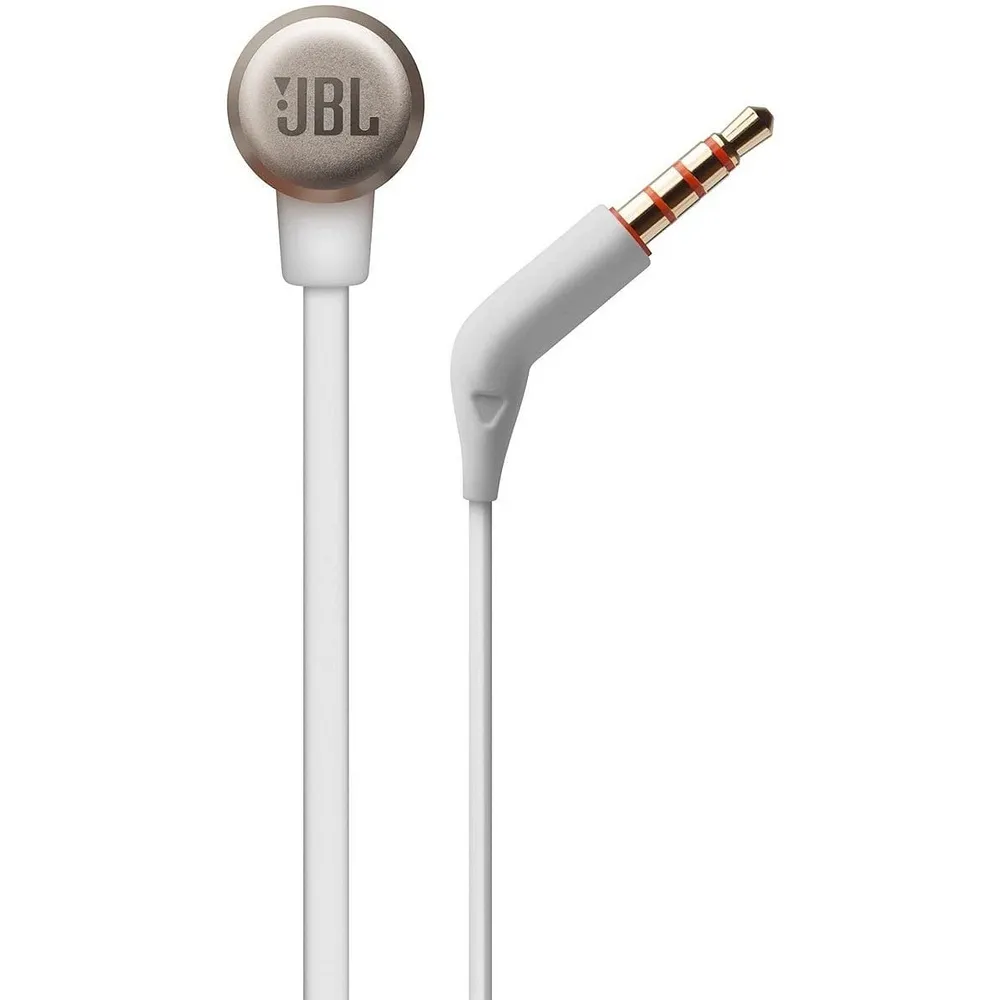 Wired earphones Jack 3,5mm with microphone JBL T290 gold