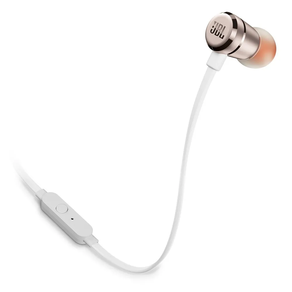Wired earphones Jack 3,5mm with microphone JBL T290 gold