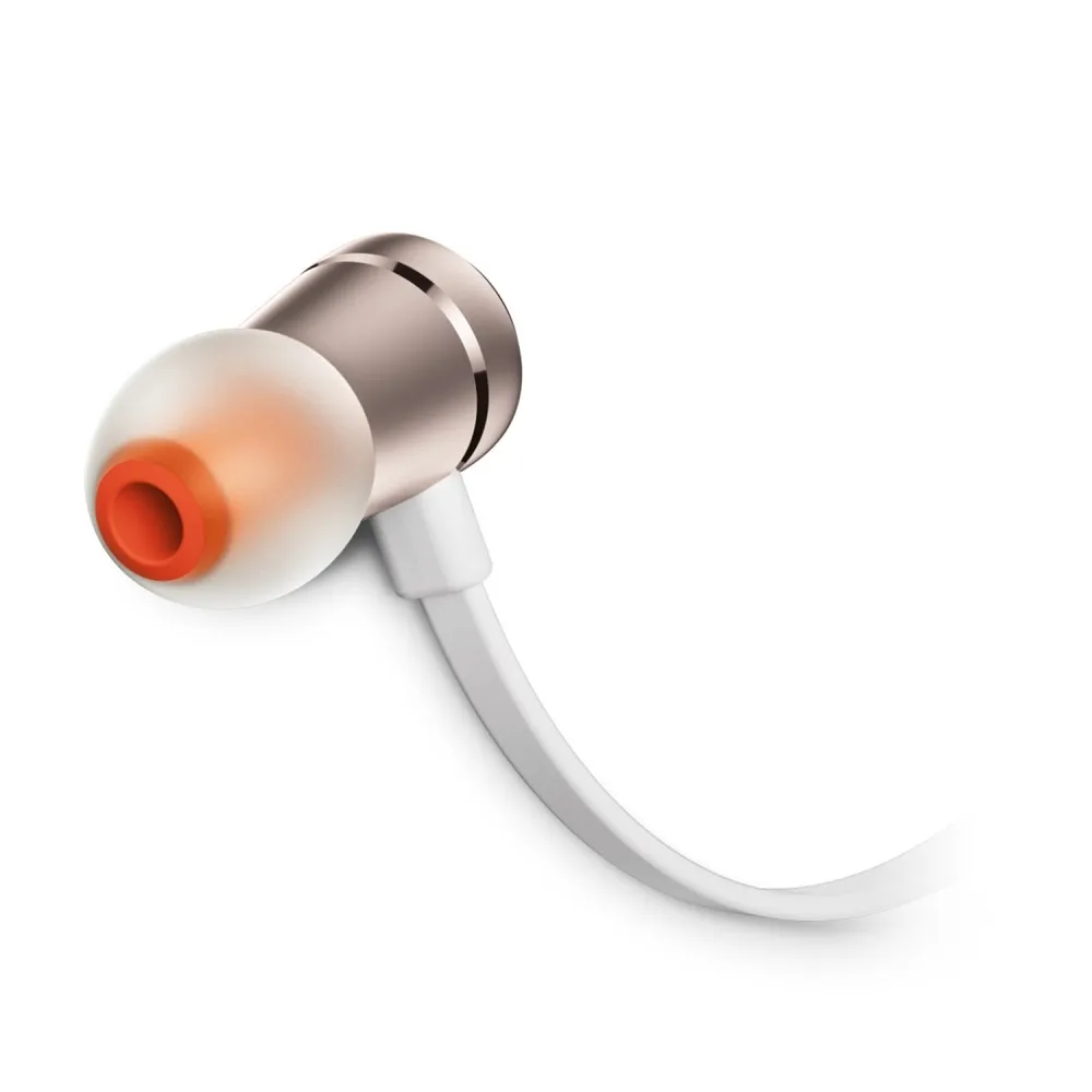 Wired earphones Jack 3,5mm with microphone JBL T290 gold