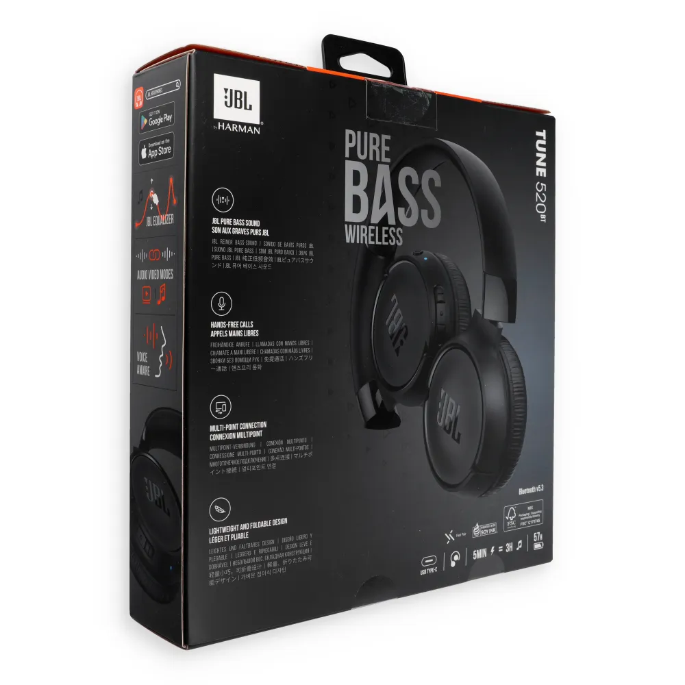 Wireless headphones JBL Tune 520BT black
