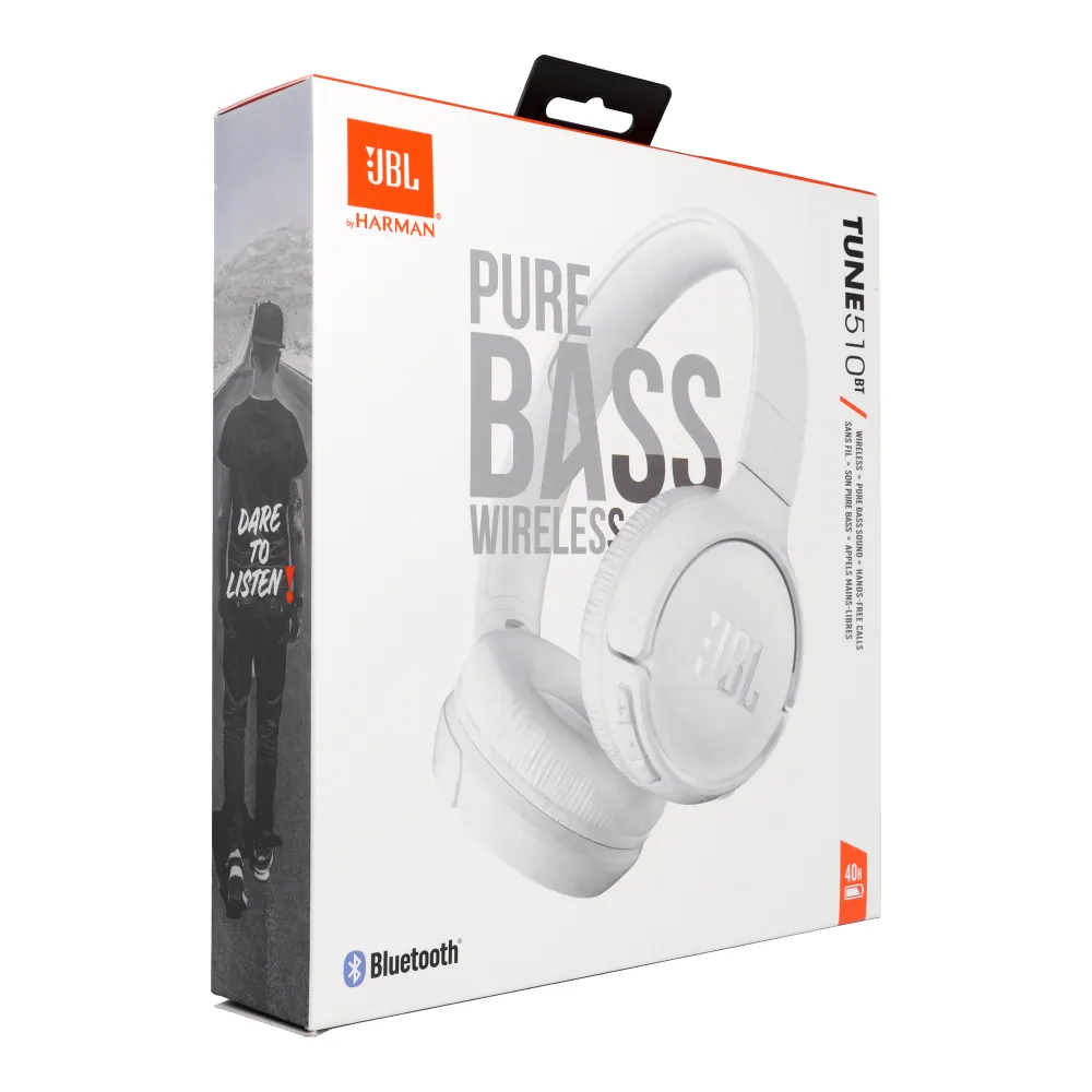 Wireless headphones JBL Tune 510BT white