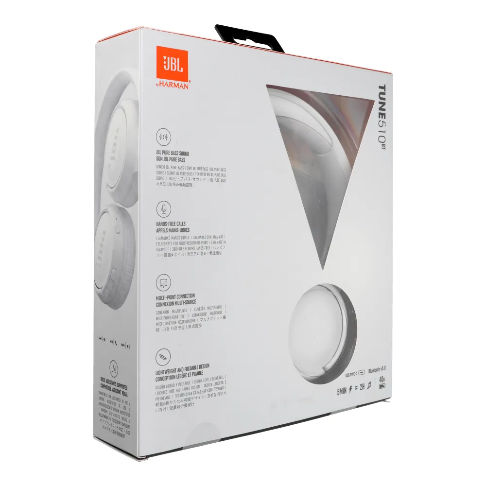 Wireless headphones JBL Tune 510BT white
