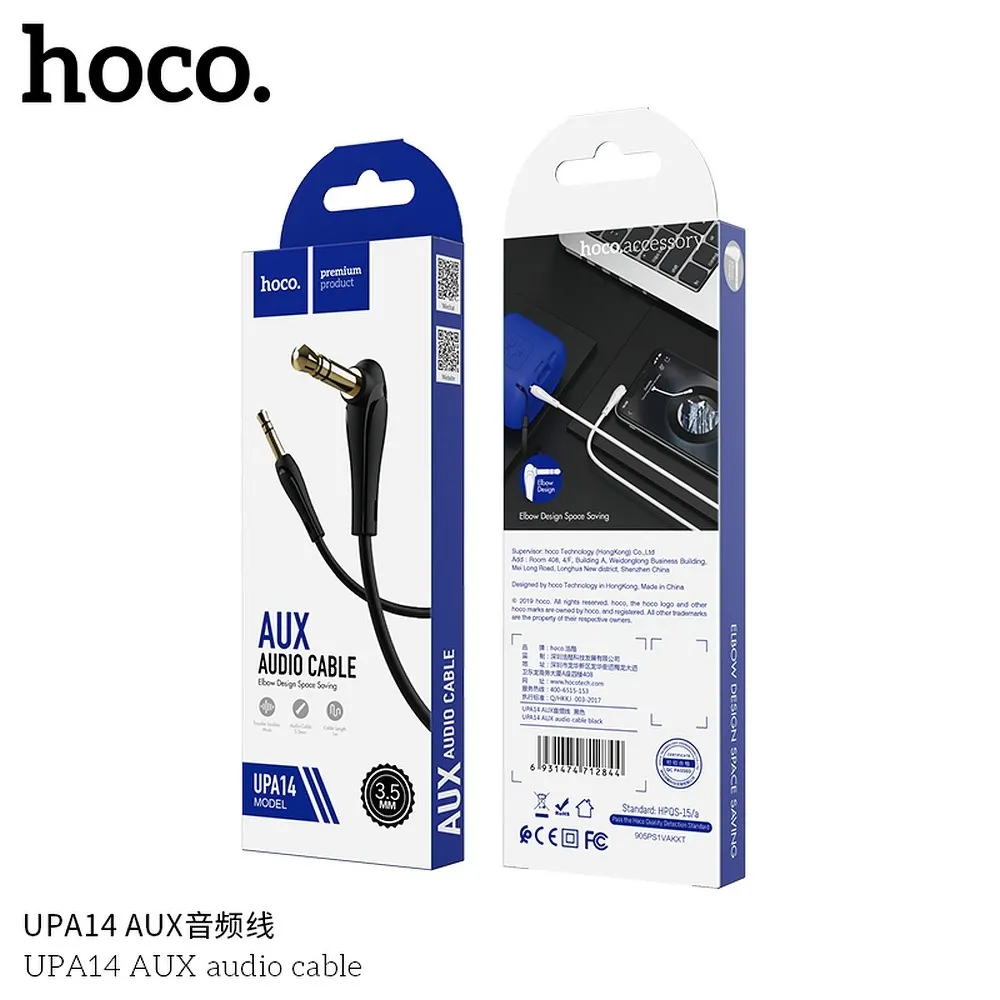HOCO kabel AUX Audio Jack 3,5mm UPA14 schwarz