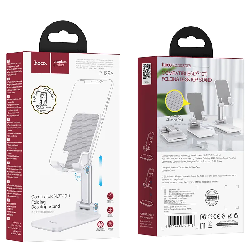 HOCO Schreibtischhalter passend für Tablet oder Telefon Carry PH29A ( 4,7" - 10" ) weiss