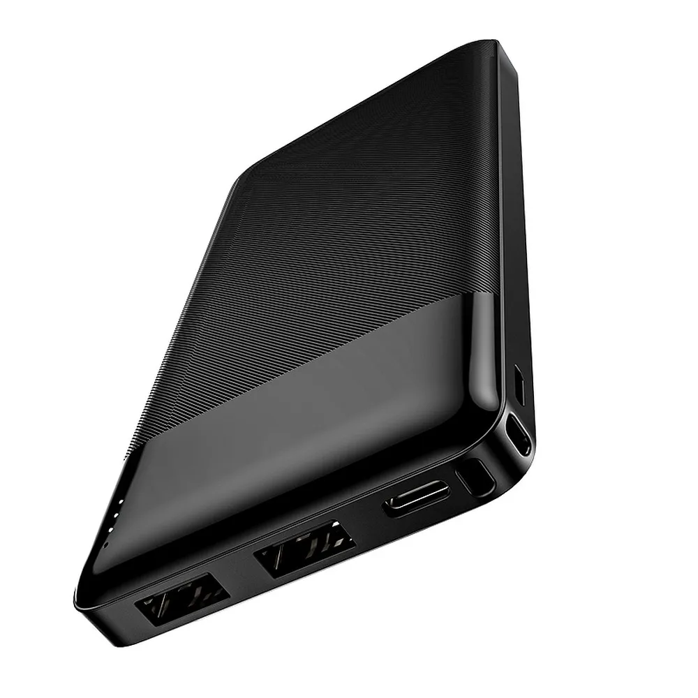 Externer Akku (Powerbank) HOCO 10.000mAh 2A 2xUSB + Type C J72 schwarz