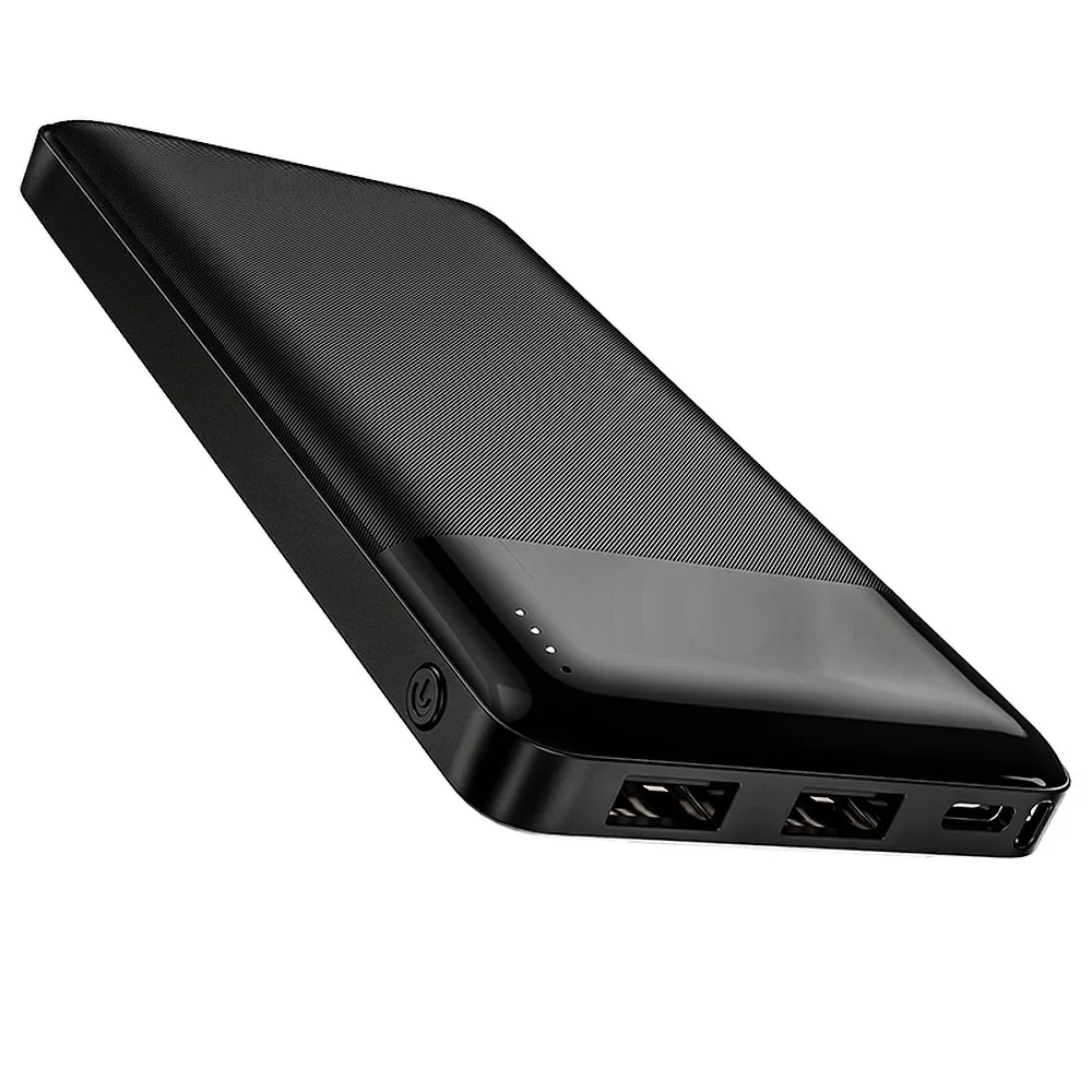 Externer Akku (Powerbank) HOCO 10.000mAh 2A 2xUSB + Type C J72 schwarz