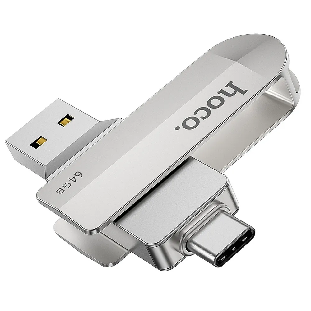 USB-STICK HOCO Wide UD10 USB + USB C 64GB USB3.0