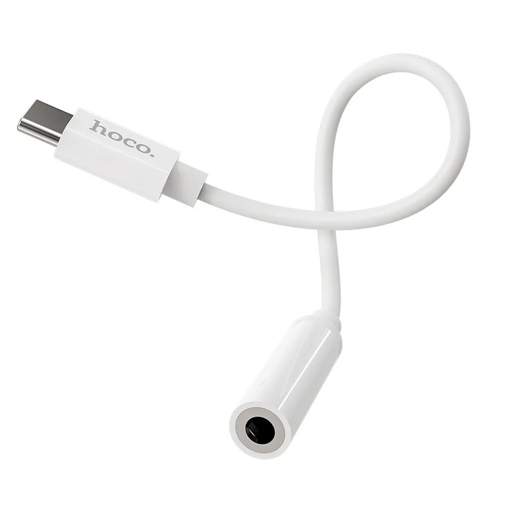 HOCO adapter HF / audio Typ C - Jack 3,5mm LS30 weiss