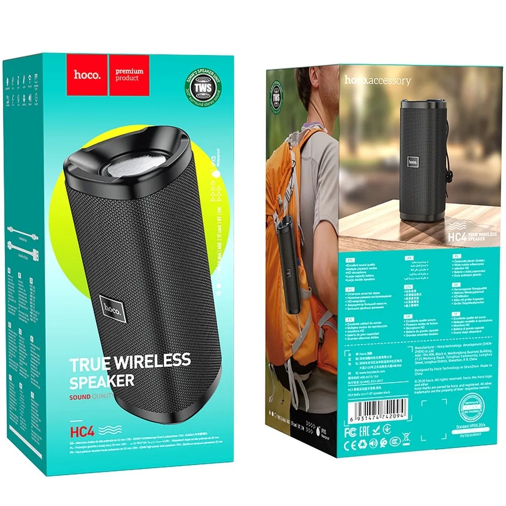 HOCO Bluetooth Lautsprecher HC4 Bella Sports schwarz