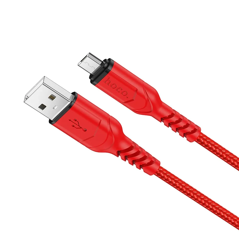 HOCO kabel USB passend für Micro 2,4A VICTORY X59 1 Meter rot
