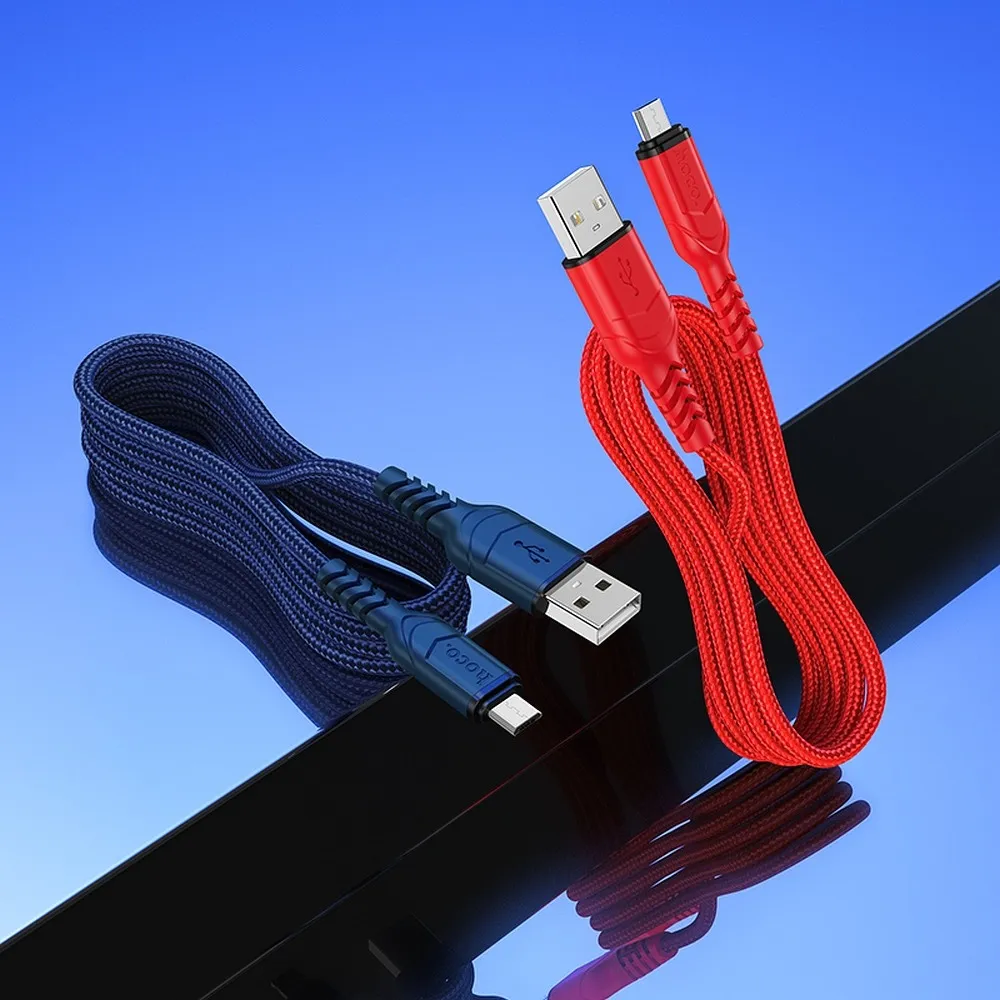 HOCO kabel USB passend für Micro 2,4A VICTORY X59 1 Meter rot