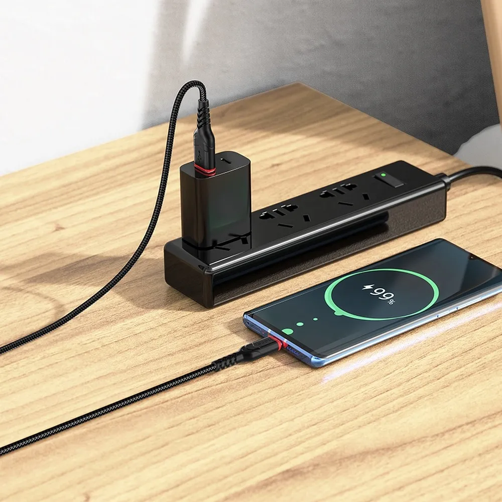HOCO kabel USB passend für Typ C 3A VICTORY X59 1 Meter schwarz