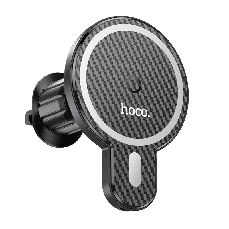 HOCO Autohalter mit kabelloser / Induktionsladung passend für iPhone 12 kompatibel mit MagSafe 15W CA85 schwarz