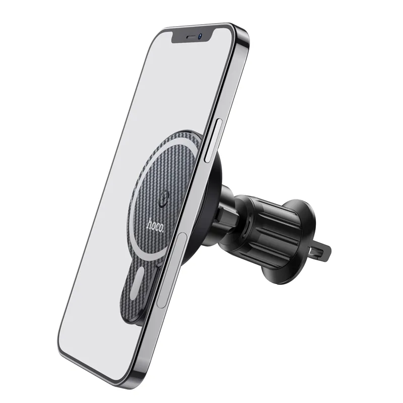 HOCO Autohalter mit kabelloser / Induktionsladung passend für iPhone 12 kompatibel mit MagSafe 15W CA85 schwarz