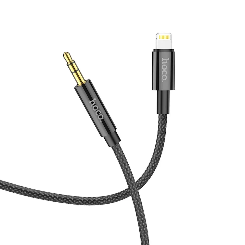 HOCO AUX Jack 3,5 mm auf Lightning Kabel UPA19 1 m schwarz