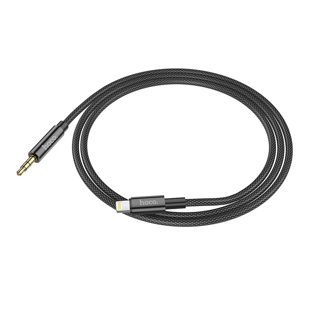 HOCO AUX Jack 3,5 mm auf Lightning Kabel UPA19 1 m schwarz