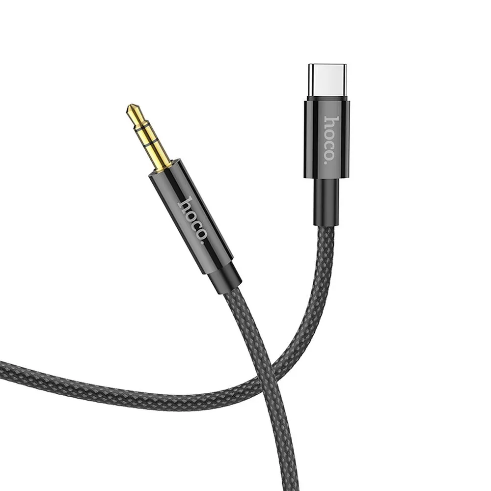 HOCO AUX Jack 3,5 mm auf Typ C Kabel UPA19 1 m schwarz