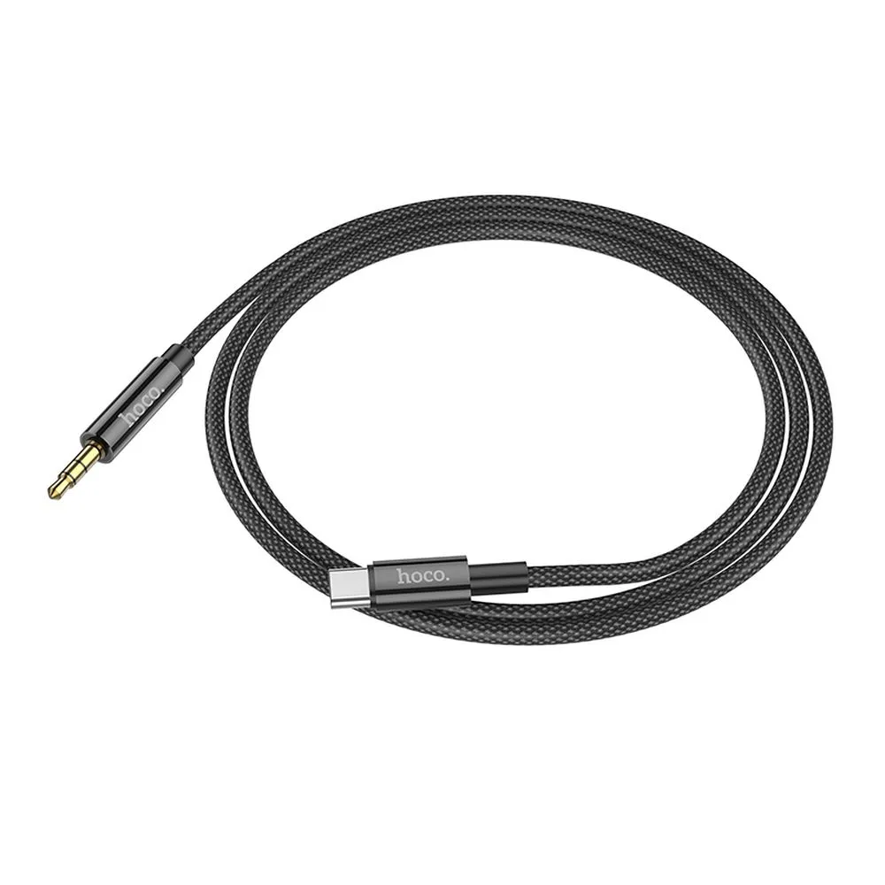 HOCO AUX Jack 3,5 mm auf Typ C Kabel UPA19 1 m schwarz