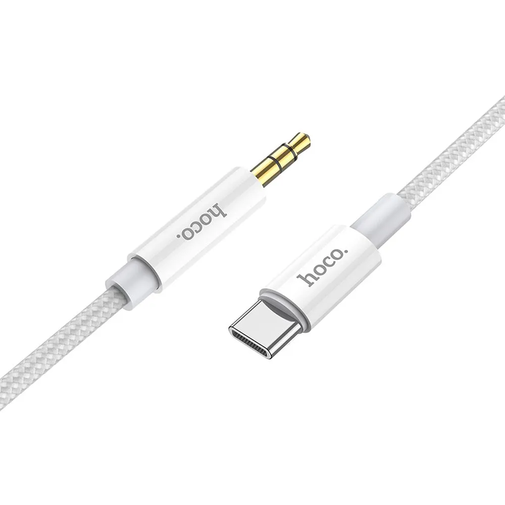 HOCO AUX Jack 3,5 mm auf Typ C Kabel UPA19 1 m silber