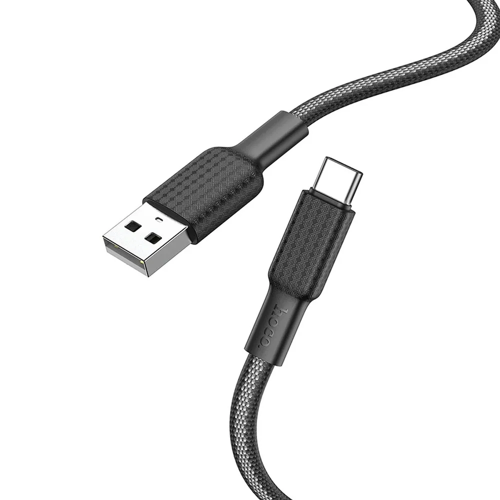 HOCO USB A zu Typ C 3A Kabel X69 1 m schwarz und weiß