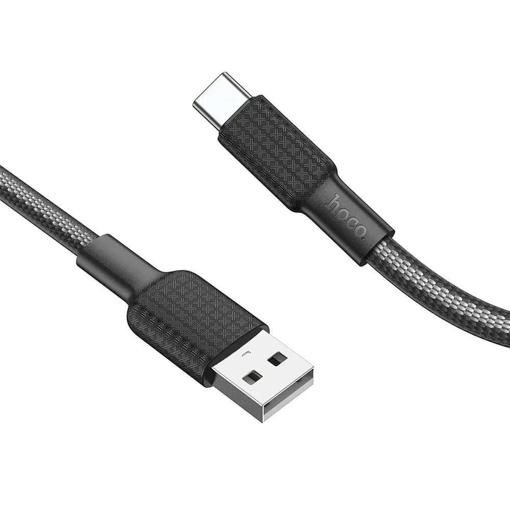 HOCO USB A zu Typ C 3A Kabel X69 1 m schwarz und weiß