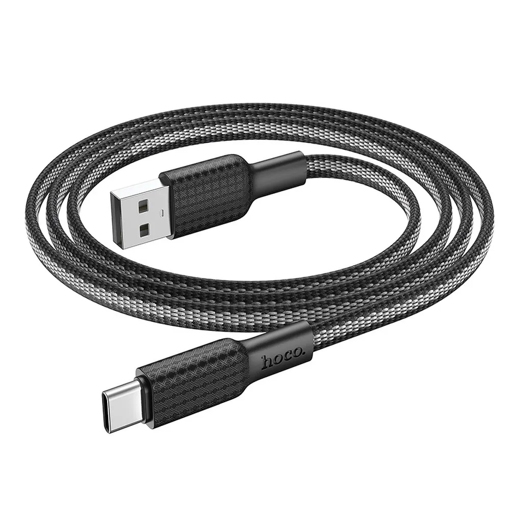 HOCO USB A zu Typ C 3A Kabel X69 1 m schwarz und weiß
