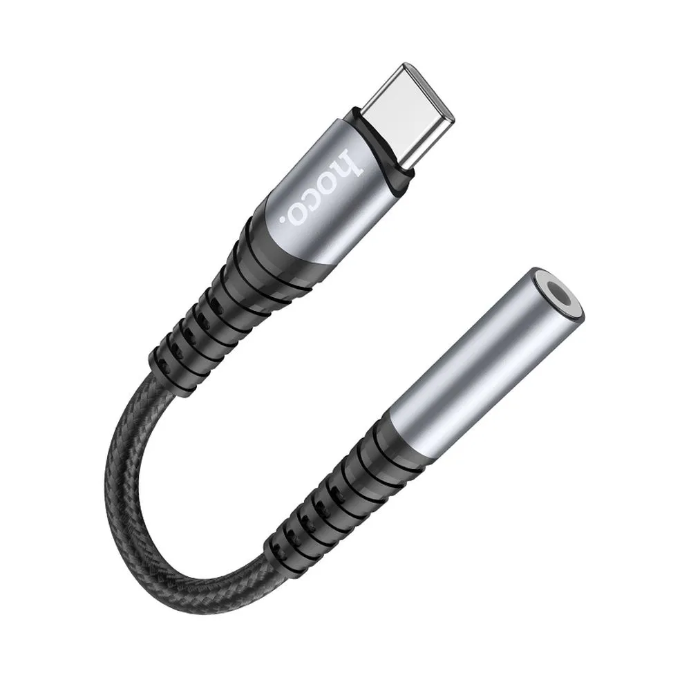 Adapter AUX Jack 3,5 mm do USB C Hoco LS33 metal gray