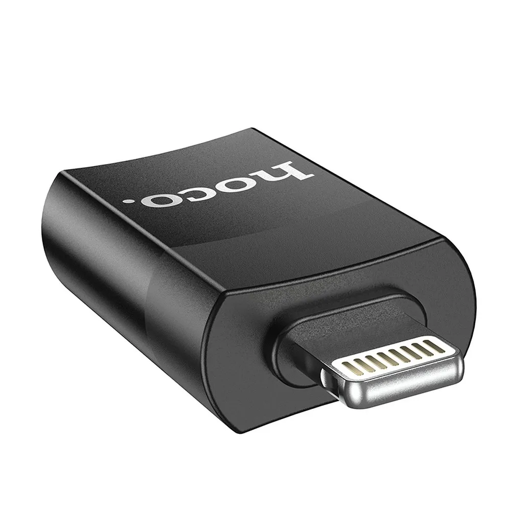 Adapter OTG USB A to Lightning Hoco UA17 black