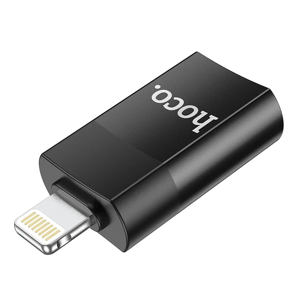 Adapter OTG USB A to Lightning Hoco UA17 black