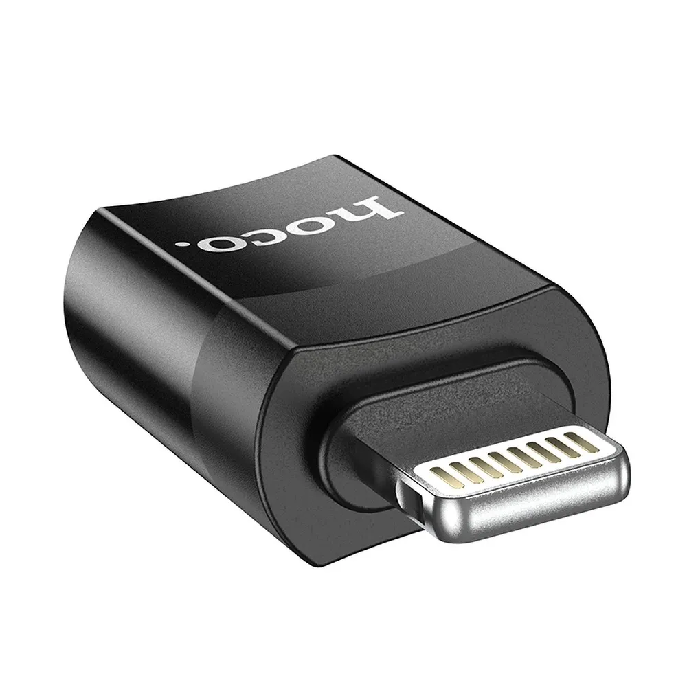 HOCO Adapter von Typ C Stecker (weiblich) auf Lightning 8-pin UA17 schwarz