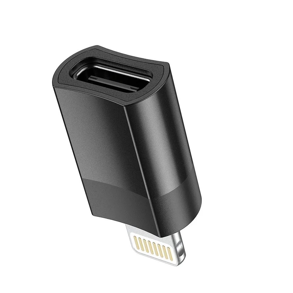 HOCO Adapter von Typ C Stecker (weiblich) auf Lightning 8-pin UA17 schwarz