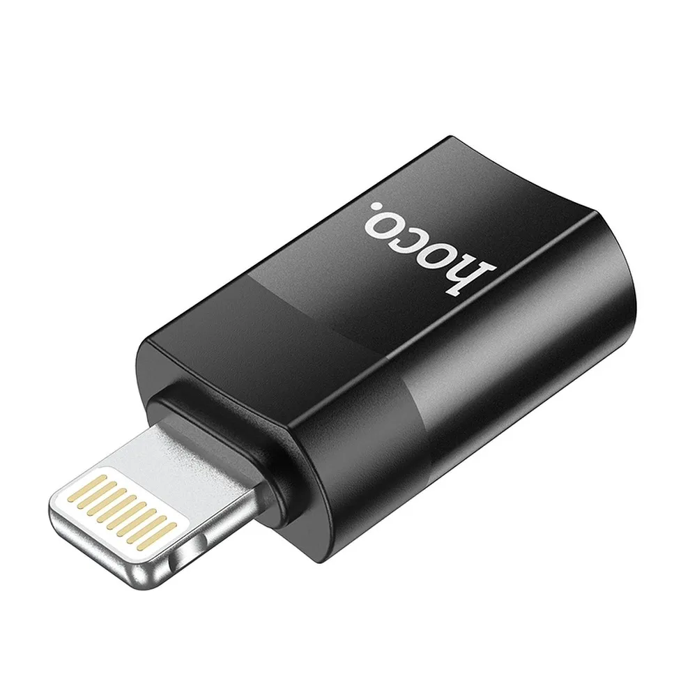 HOCO Adapter von Typ C Stecker (weiblich) auf Lightning 8-pin UA17 schwarz