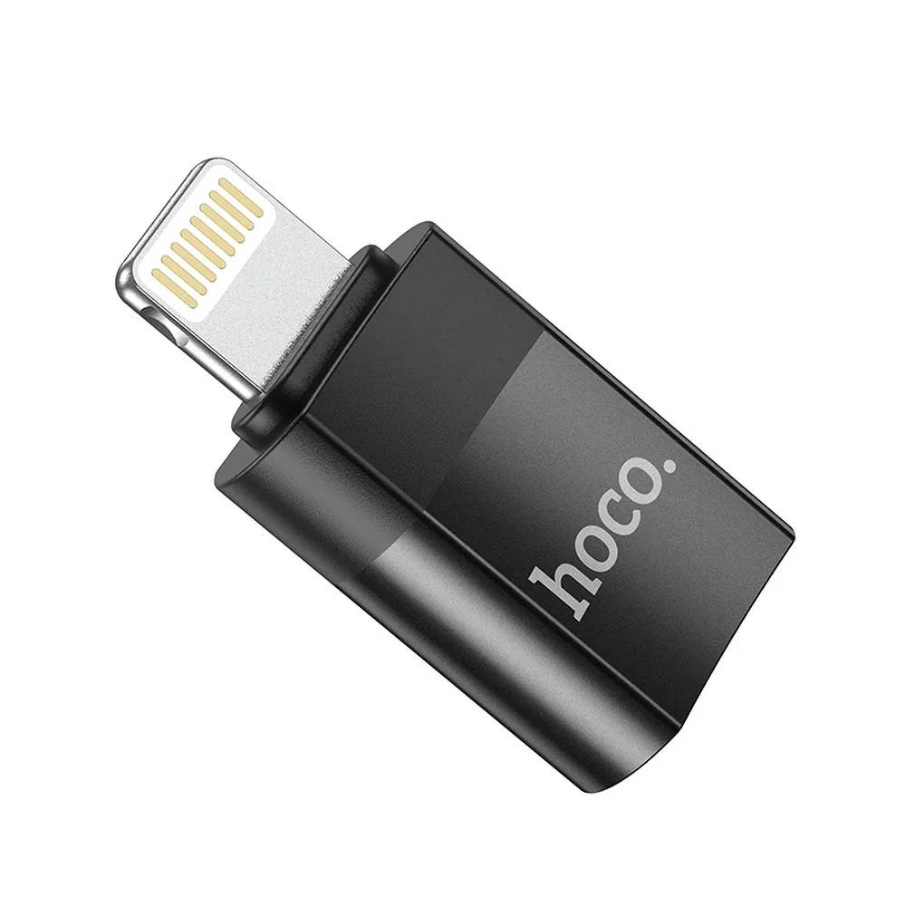 HOCO Adapter von Typ C Stecker (weiblich) auf Lightning 8-pin UA17 schwarz