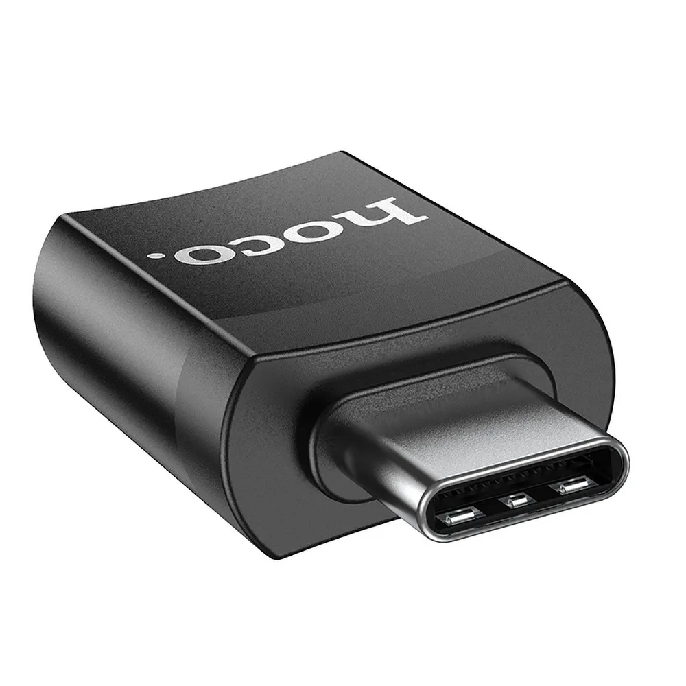Adapter OTG USB C to USB A Hoco UA17 black