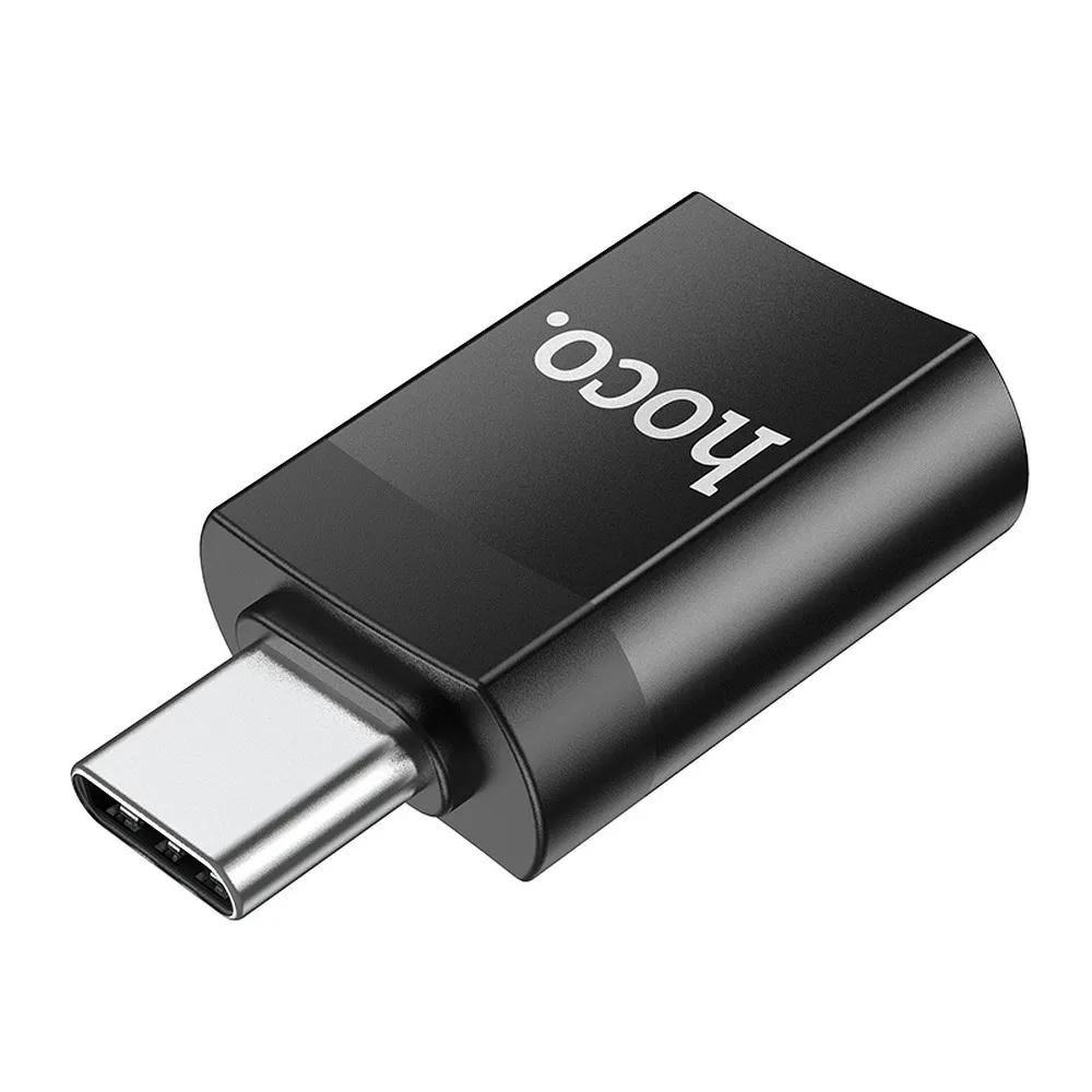 Adapter OTG USB C to USB A Hoco UA17 black