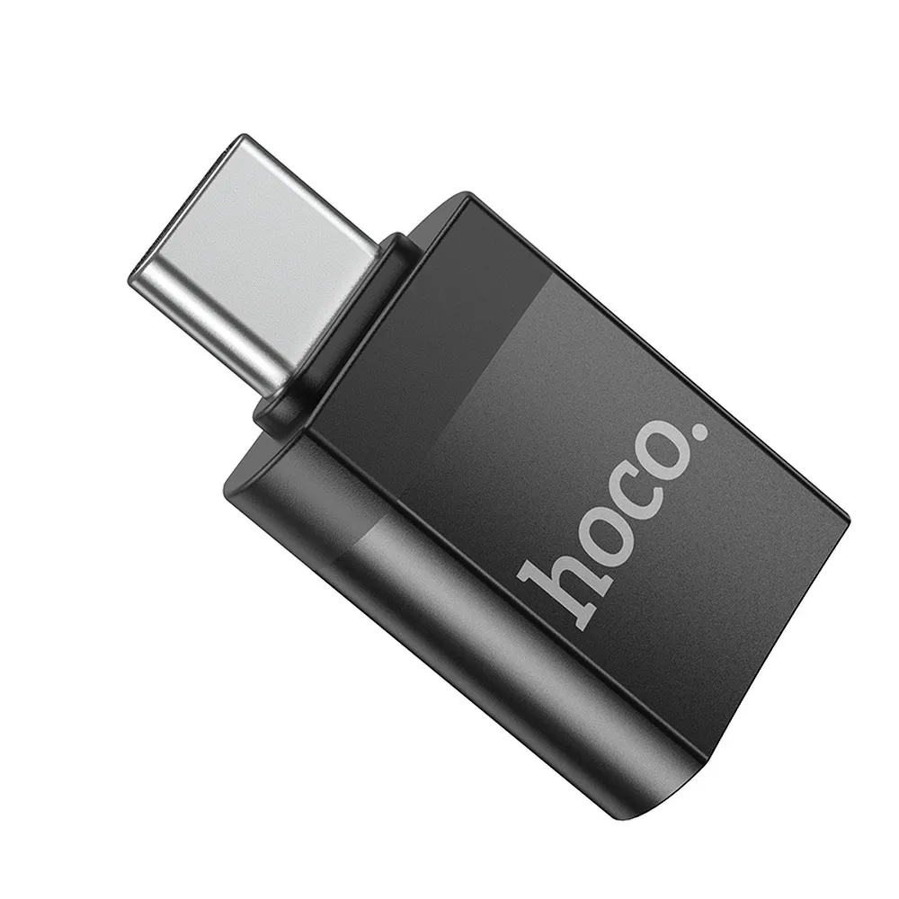 Adapter OTG USB C to USB A Hoco UA17 black