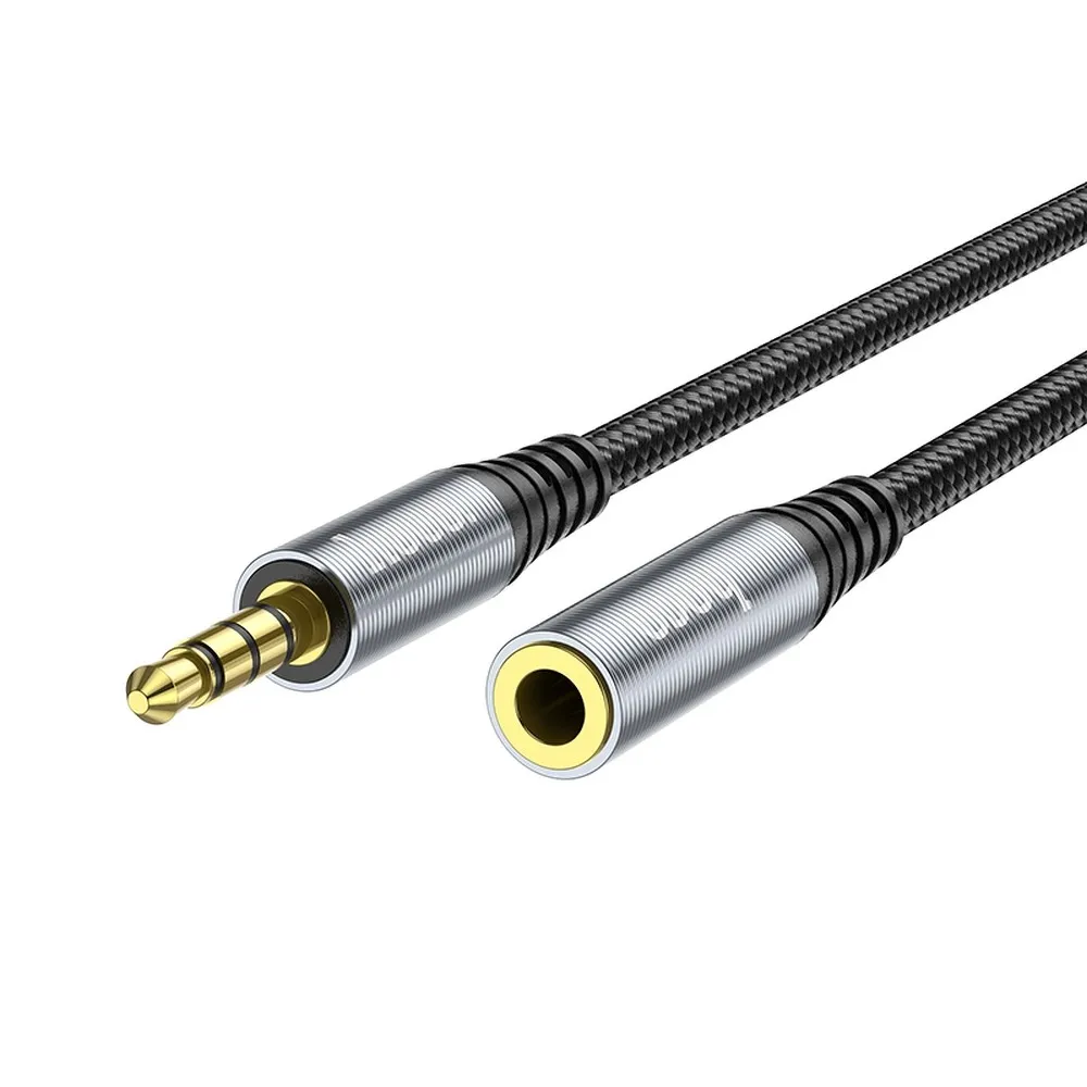 HOCO AUX-Kabel Klinke 3,5 mm (Stecker) auf Klinke 3,5 mm (Buchse) UPA20 2 m schwarz