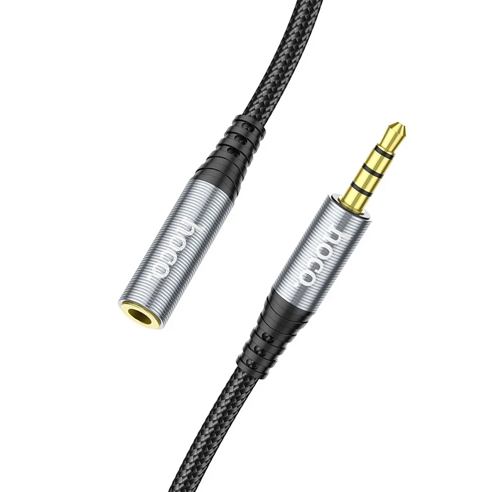HOCO AUX-Kabel Klinke 3,5 mm (Stecker) auf Klinke 3,5 mm (Buchse) UPA20 2 m schwarz