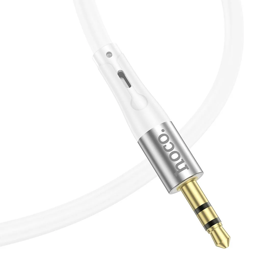 Cable AUX Jack 3,5 mm to Lightning Hoco 1 m UPA22 white