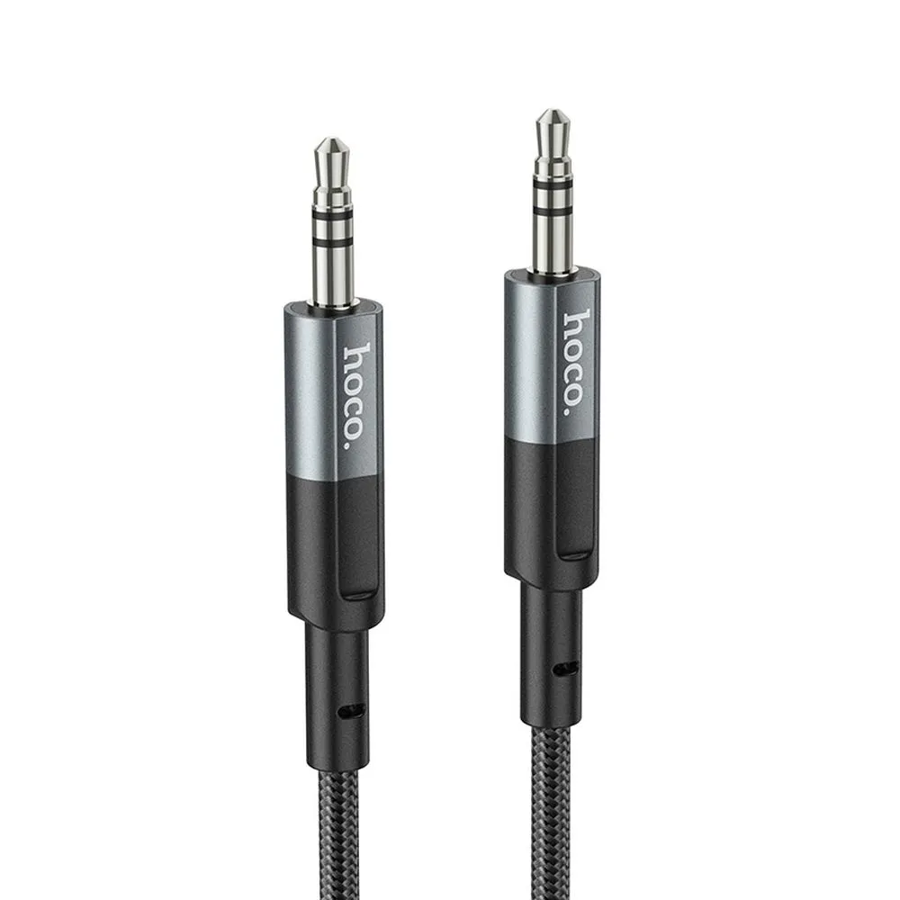 Cable AUX Jack 3,5 mm to Jack 3,5 mm Hoco 1 m UPA23 metal gray