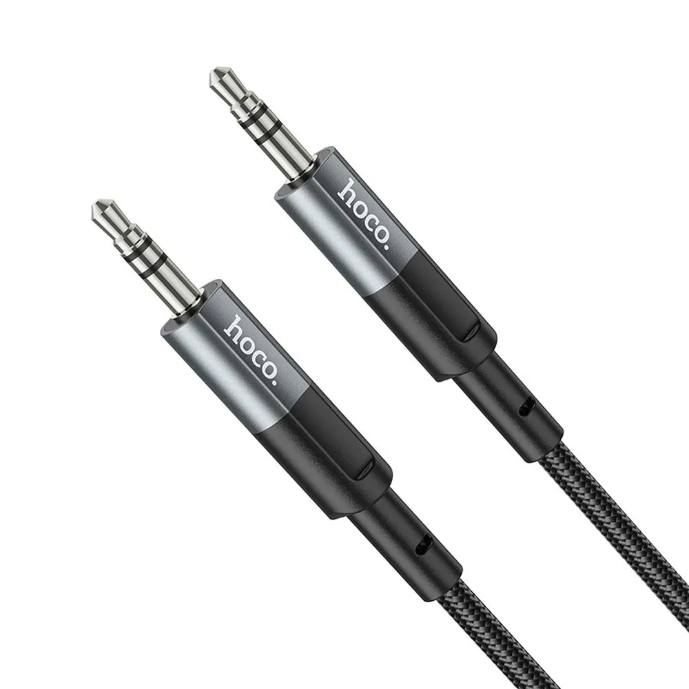 Cable AUX Jack 3,5 mm to Jack 3,5 mm Hoco 1 m UPA23 metal gray