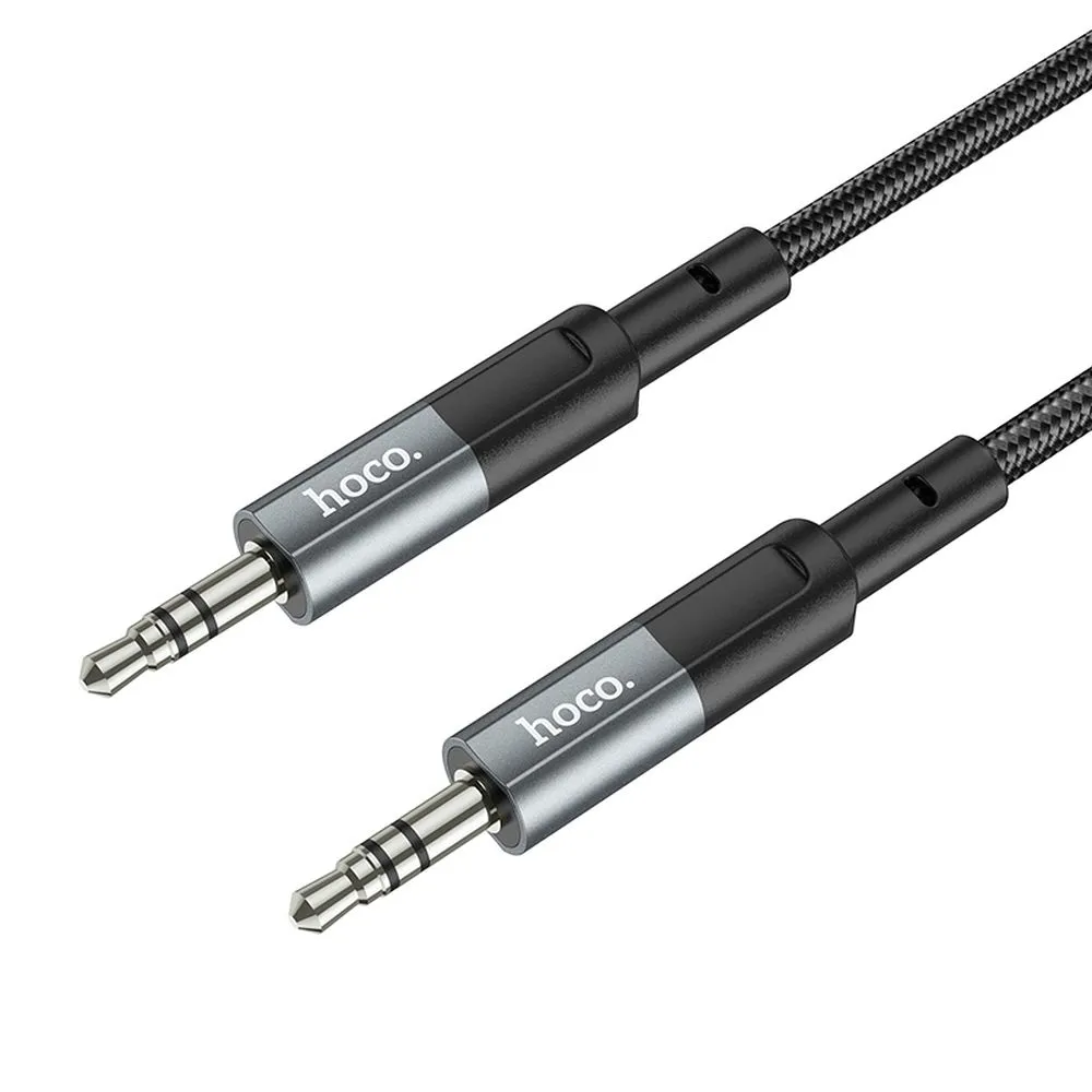 Cable AUX Jack 3,5 mm to Jack 3,5 mm Hoco 1 m UPA23 metal gray