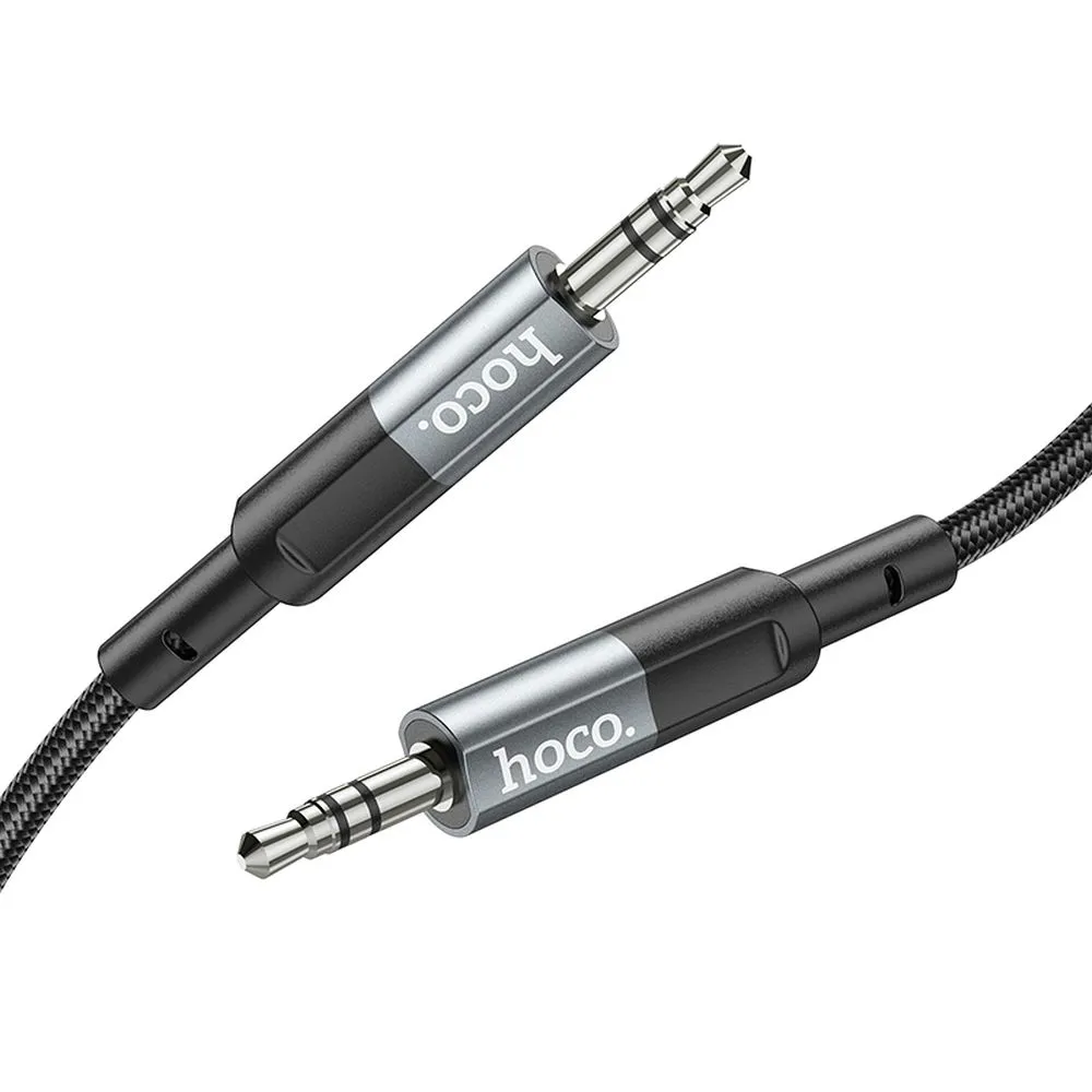 Cable AUX Jack 3,5 mm to Jack 3,5 mm Hoco 1 m UPA23 metal gray