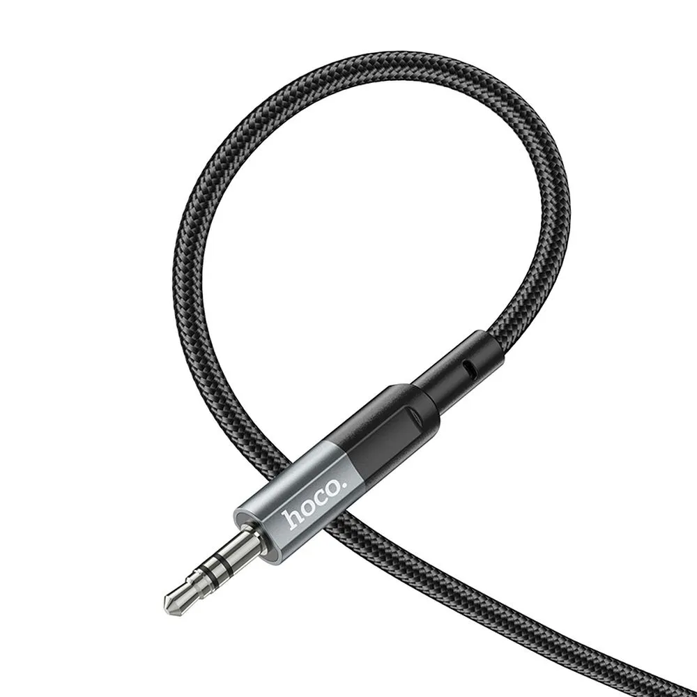 Cable AUX Jack 3,5 mm to Jack 3,5 mm Hoco 1 m UPA23 metal gray
