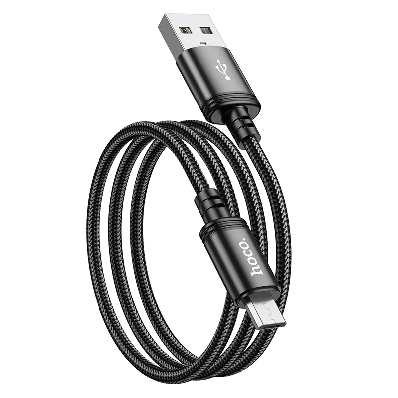 Cable USB A to Micro USB Hoco 2,4A 1 m X89 black