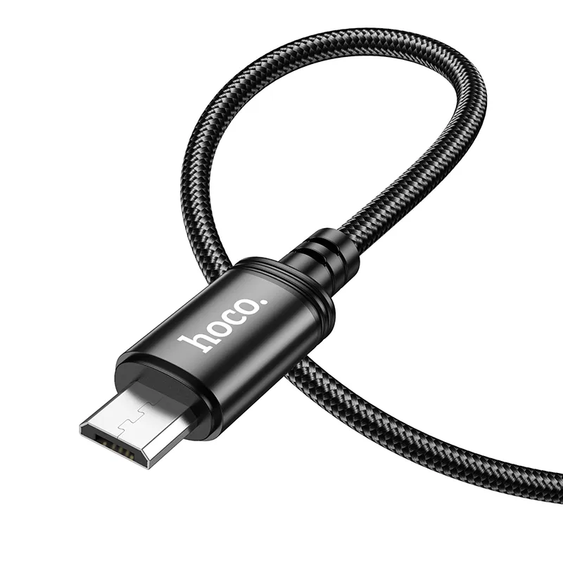 Cable USB A to Micro USB Hoco 2,4A 1 m X89 black