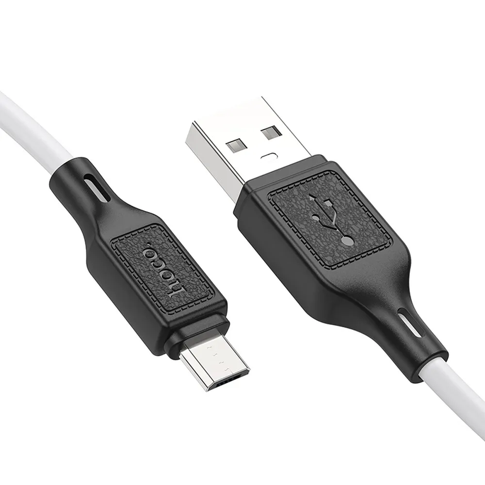 Cable USB A to Micro USB Hoco 2,4A 1 m X90 white